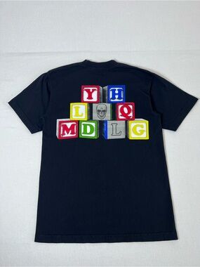 Bad Bunny YHLAMDLG Block Tour T Shirt size Small Black Double Sided Concert Tee